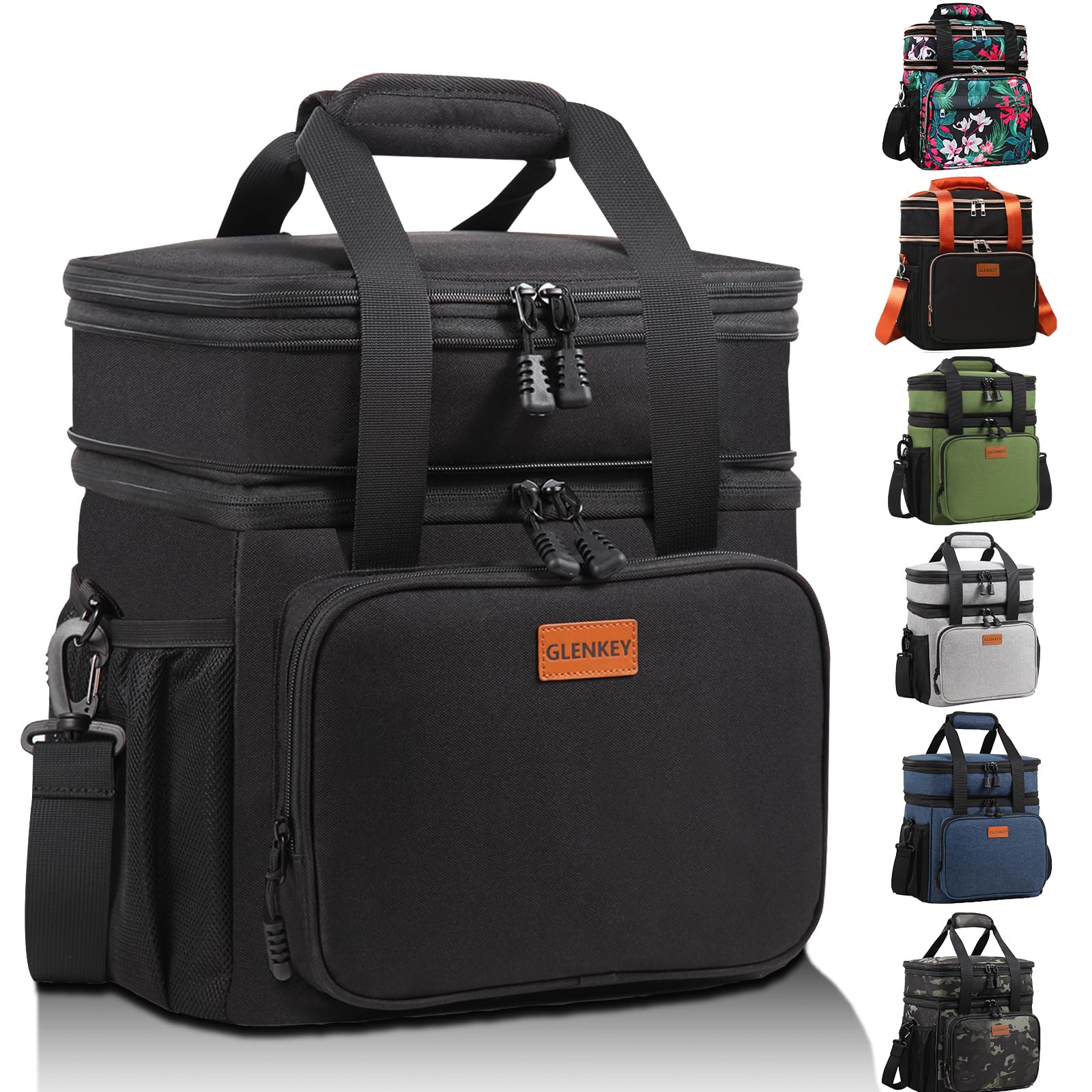 GLENKEY expandable lunch box front view showing 16L capacity for meals on the go