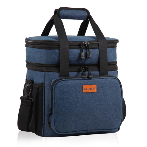 GLENKEY expandable lunch box top compartment for extra capacity during meals