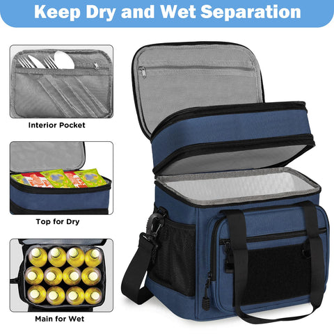 GLENKEY expandable top compartment shows extra space for meals