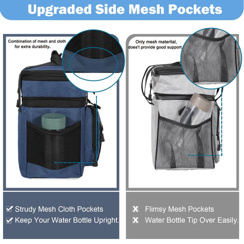 GLENKEY front patch and side pockets aid organization and personalization