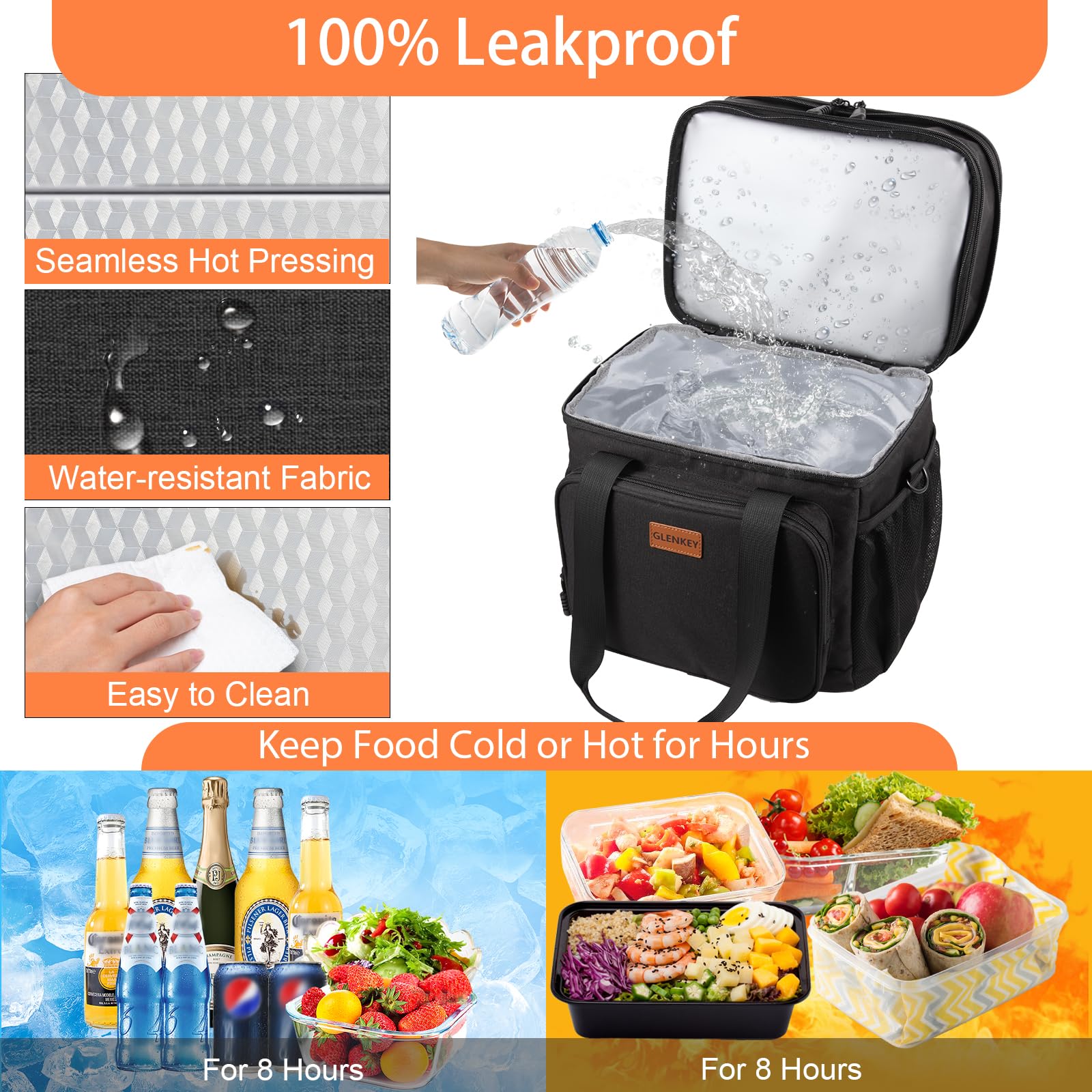 GLENKEY heavy-duty lunch box skeleton structure for durability