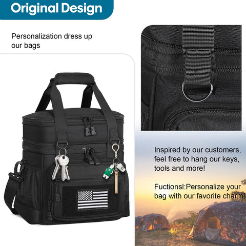 GLENKEY leakproof liner prevents spills during transport.
