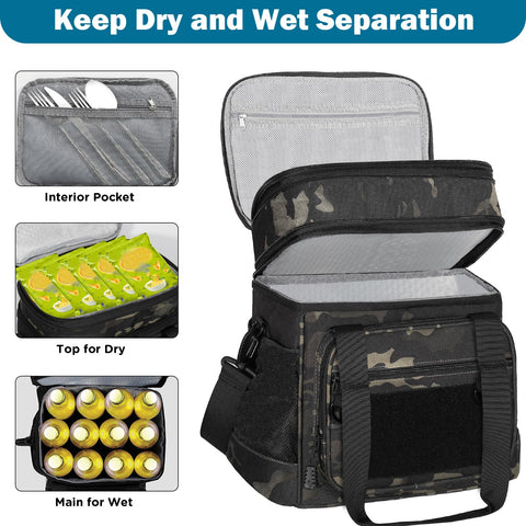 GLENKEY lunch bag side pockets for organization and quick access