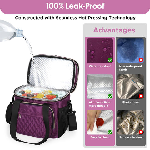 Side pockets on GLENKEY lunch box for keys, phone, and small items