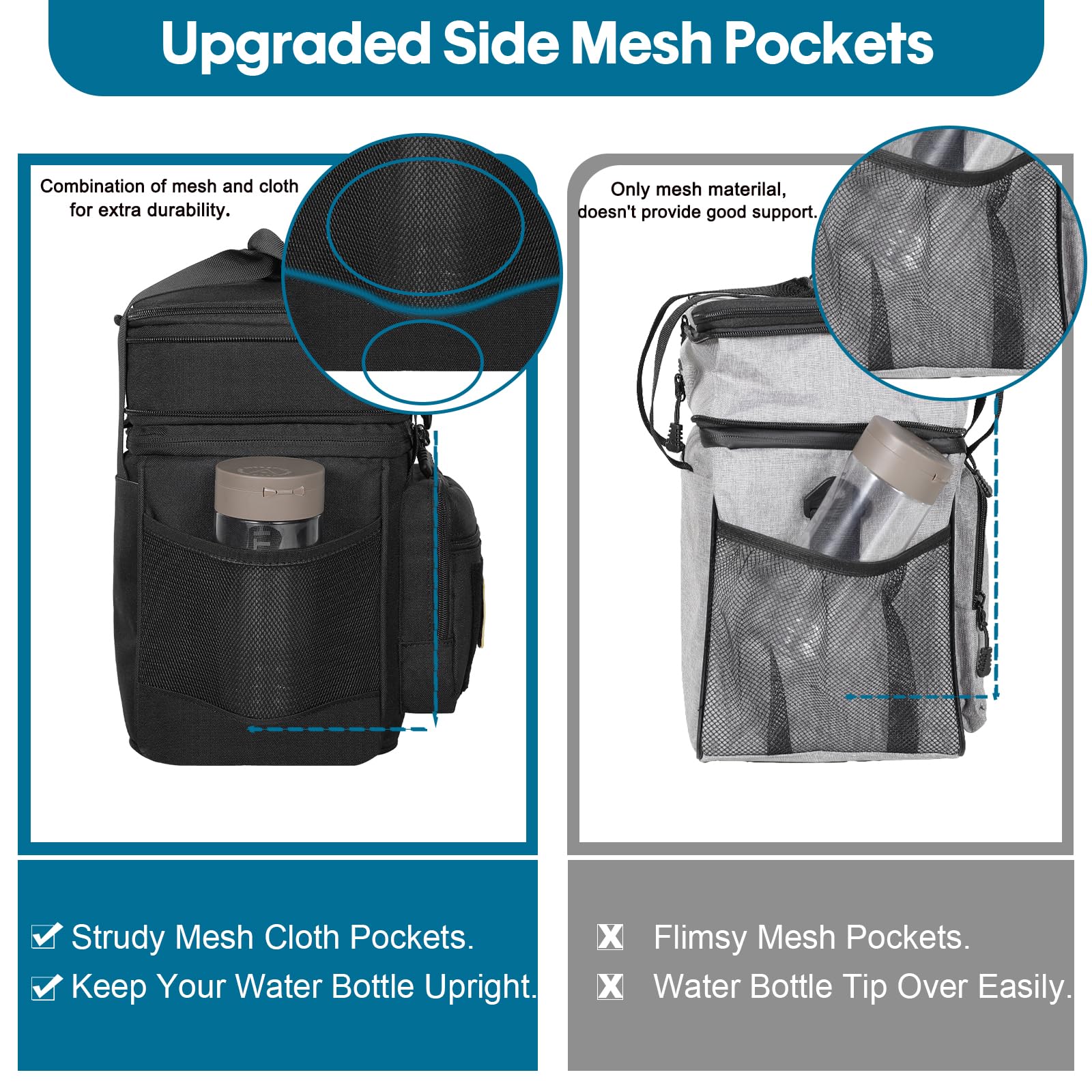 GLENKEY lunch box fabric showcases water resistance against light rain.