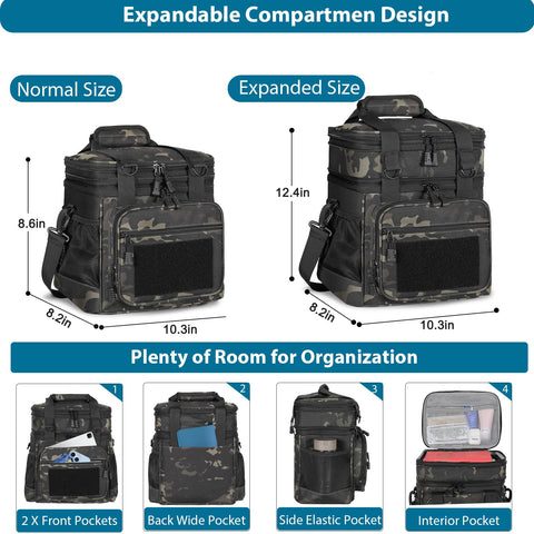Water-resistant GLENKEY insulated lunch bag ready for rain days
