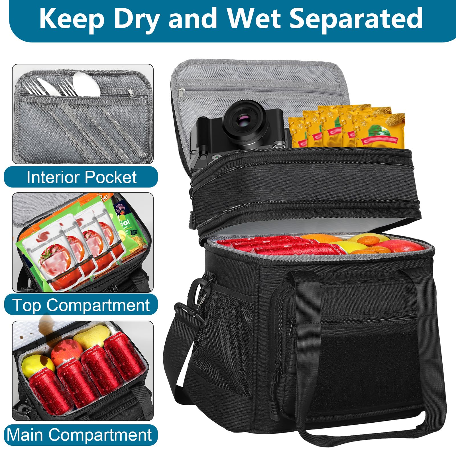 Glenkey water-resistant and leakproof lunch bag keeps contents dry in light rain