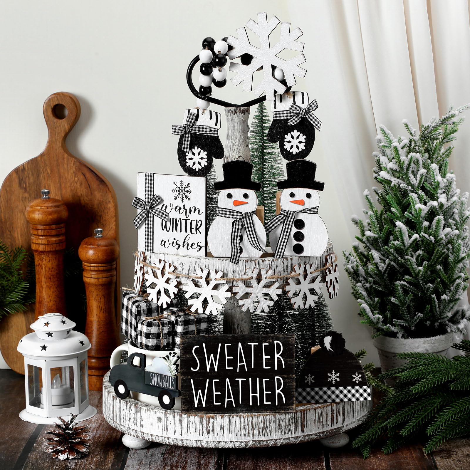 GlikCeil Christmas farmhouse decor set brings vibrant color and cozy warmth to spaces