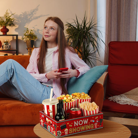 GlikCeil family movie night decor tray supports snacks during gatherings.