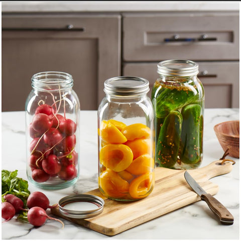 GLING airtight lids and bands on mason jars