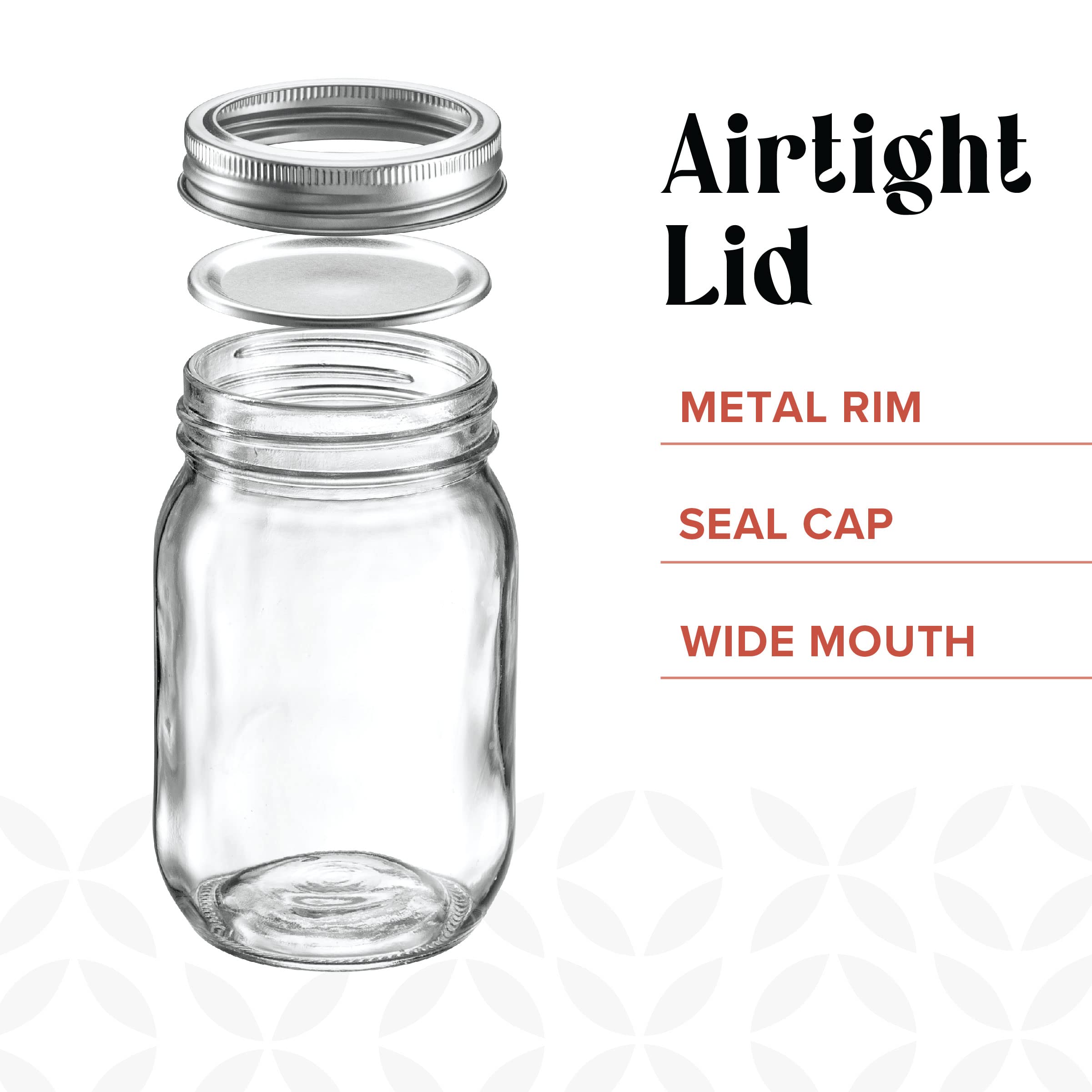 GLING clear glass showcases vibrant fruits for canning and storage.