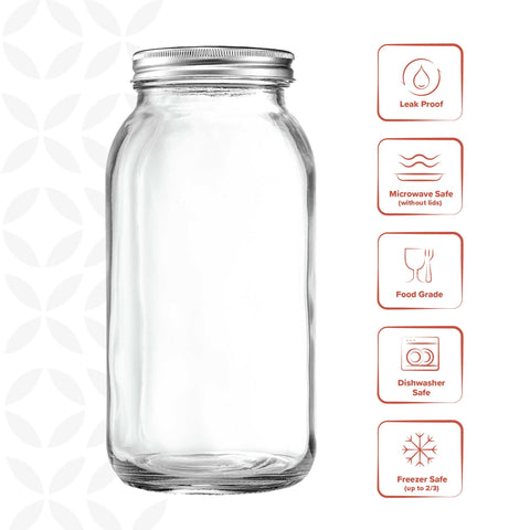 GLING wide-mouth jar for easy pouring sauces and dressings