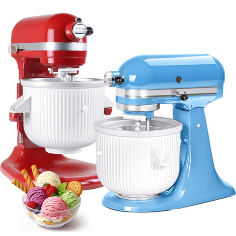 GLink ice cream attachment for KitchenAid with drive assembly, for creamy homemade treats.