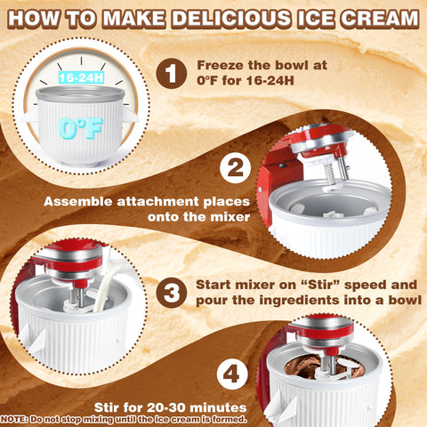 GLink ice cream attachment with mix-ins like fruit or chocolate chips.