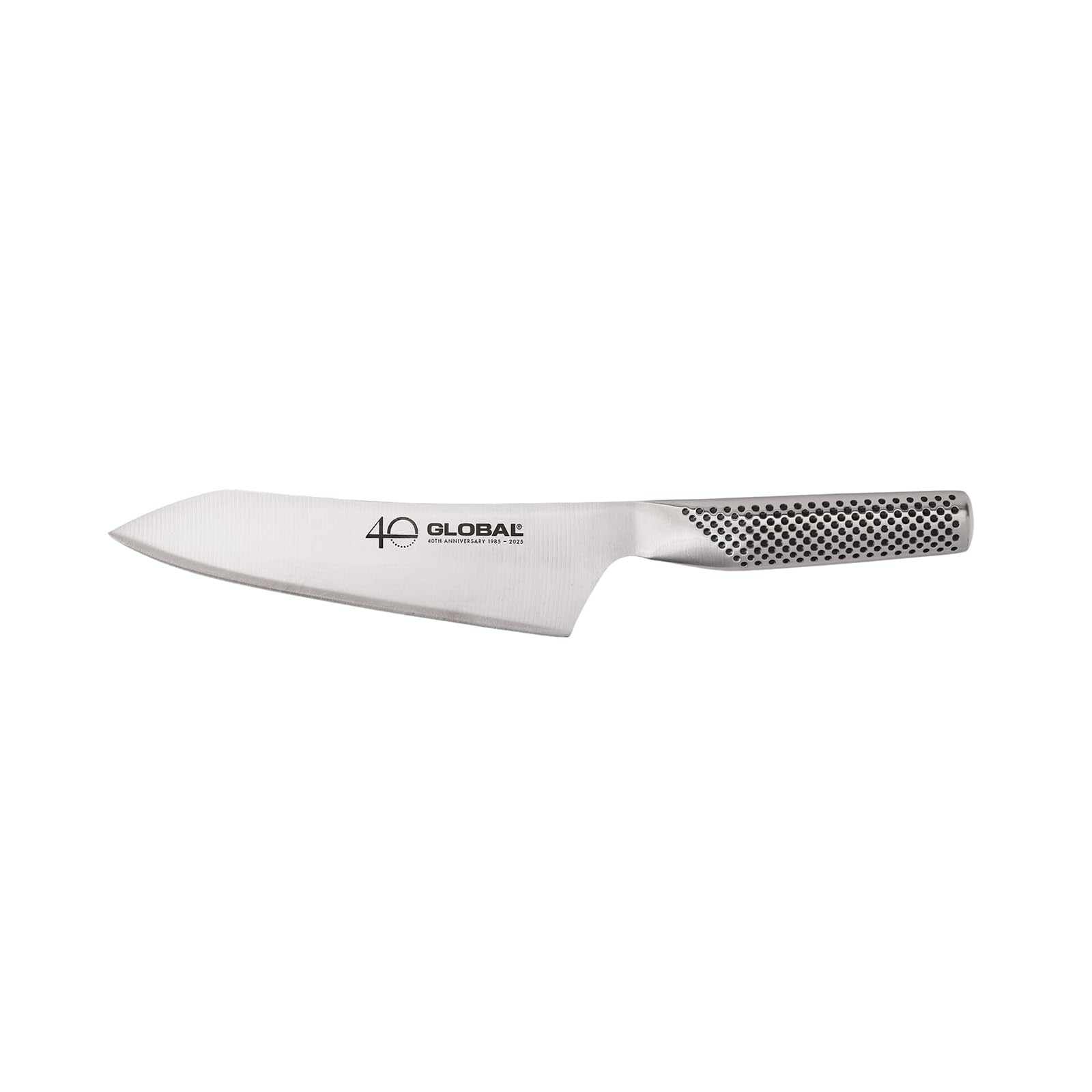 Global 40th anniversary 7-inch knife with a balanced blade for precise slicing.