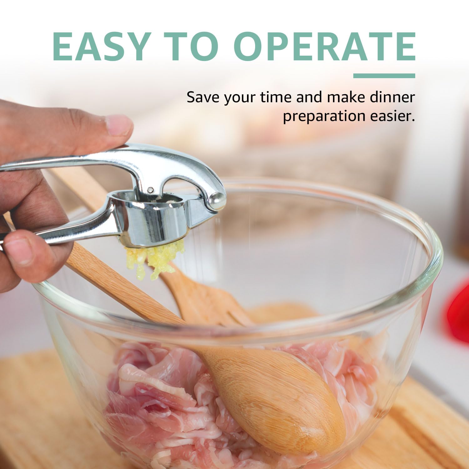 Ergonomic soft-handle grip captured during home cooking tasks for comfortable use