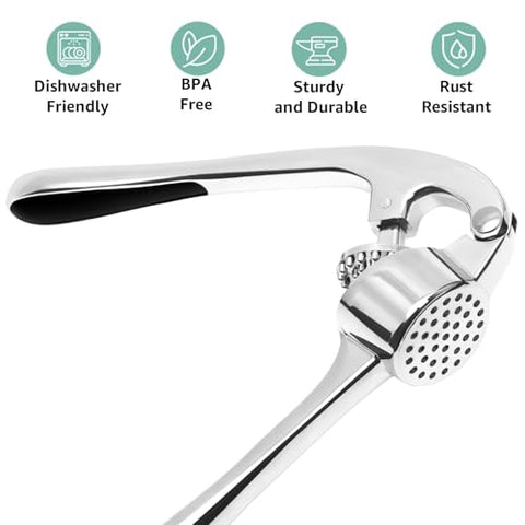 GD Premium Garlic Press with ginger smasher ready for crushed garlic and ginger flavors