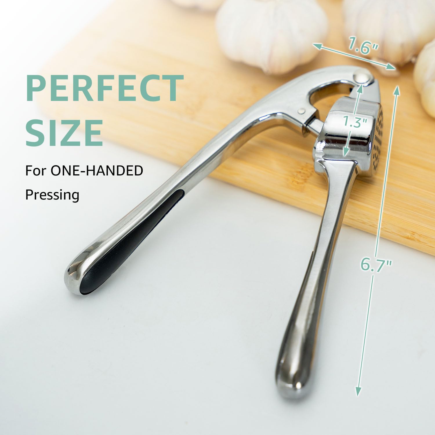 Silicone garlic peeler in action removes skins in seconds with the GD set