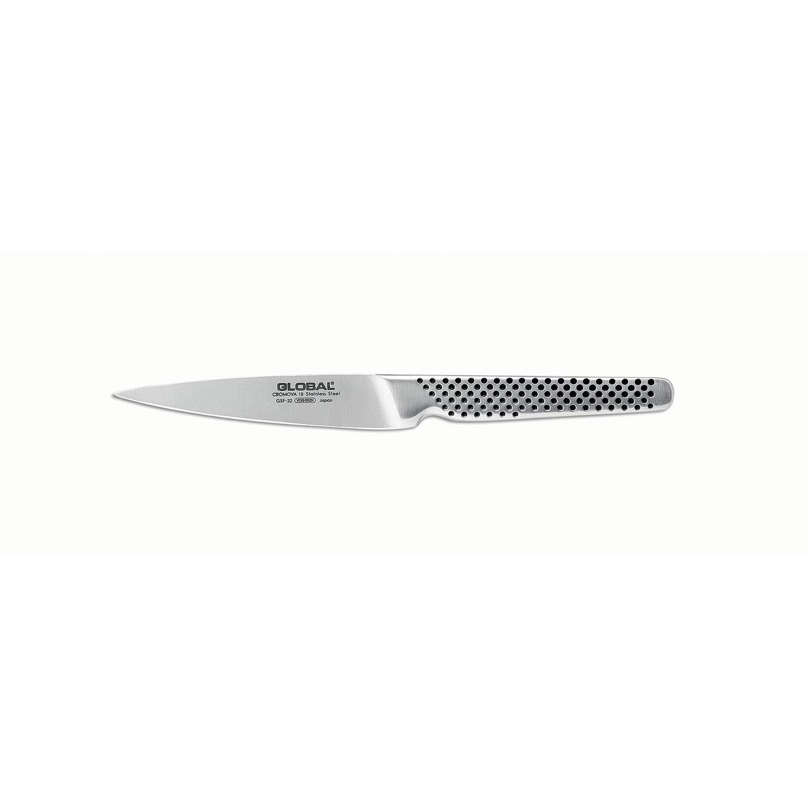 Global Osaka 6-inch serrated utility knife ideal for crusty bread and canned foods.