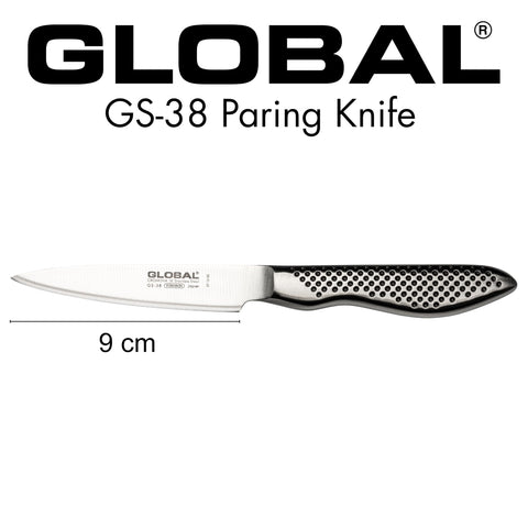 Global paring knife razor-sharp edge detail for clean cuts