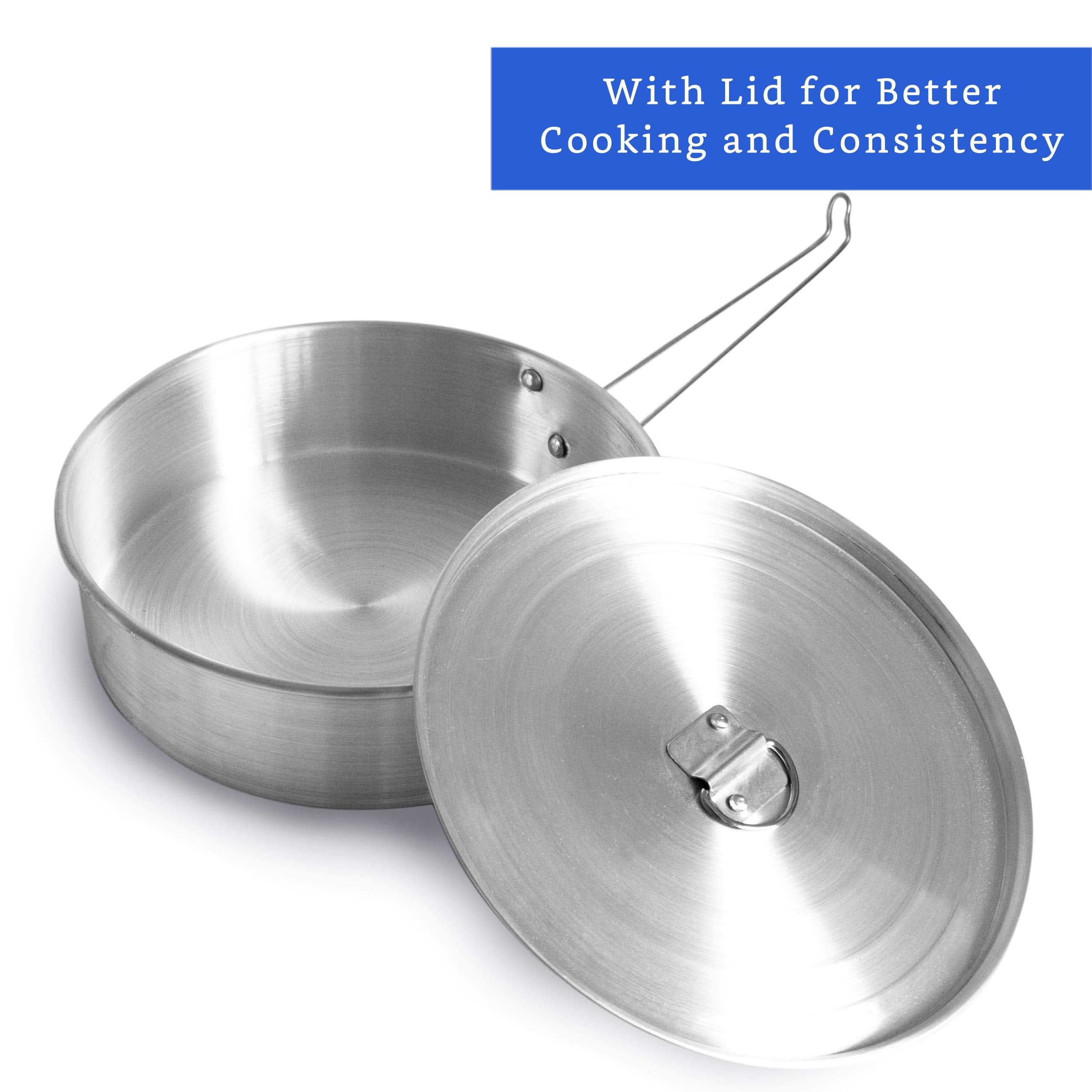 Globe Rocket aluminum flan pan, durable construction for years