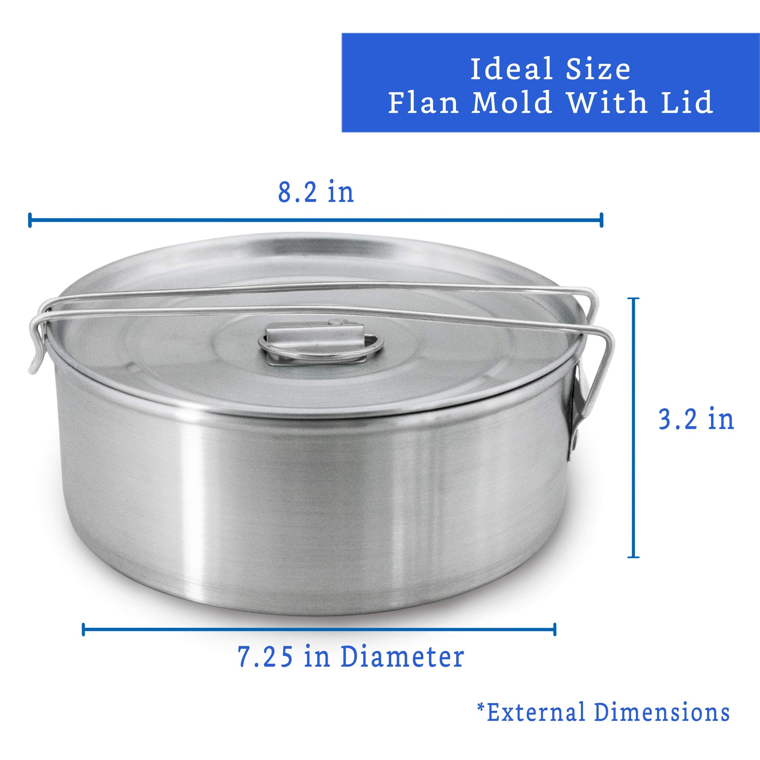 GLOBE ROCKET flan mold aluminum body ensures durable, even heating for consistent results.