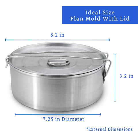 GLOBE ROCKET flan mold aluminum body ensures durable, even heating for consistent results.