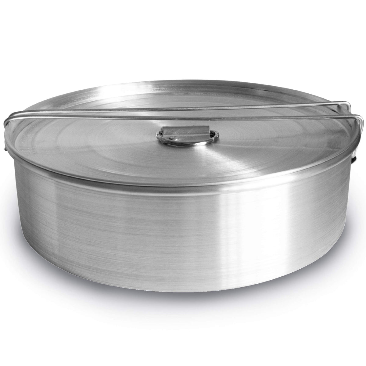 Globe Rocket flan mold with lid, top view, ideal for rich, creamy flan