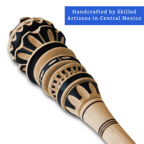 GLOBE ROCKET hand-carved wood grain detail highlights craftsmanship