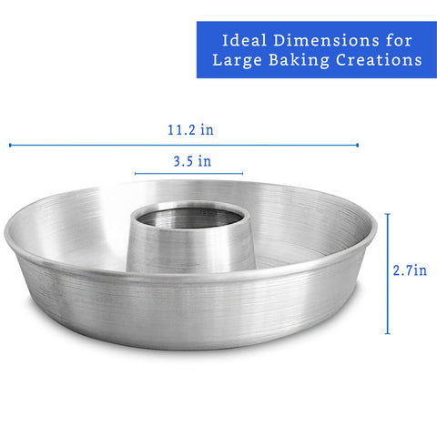 GLOBE ROCKET ring cake pan center tube promotes easy release and clean edges