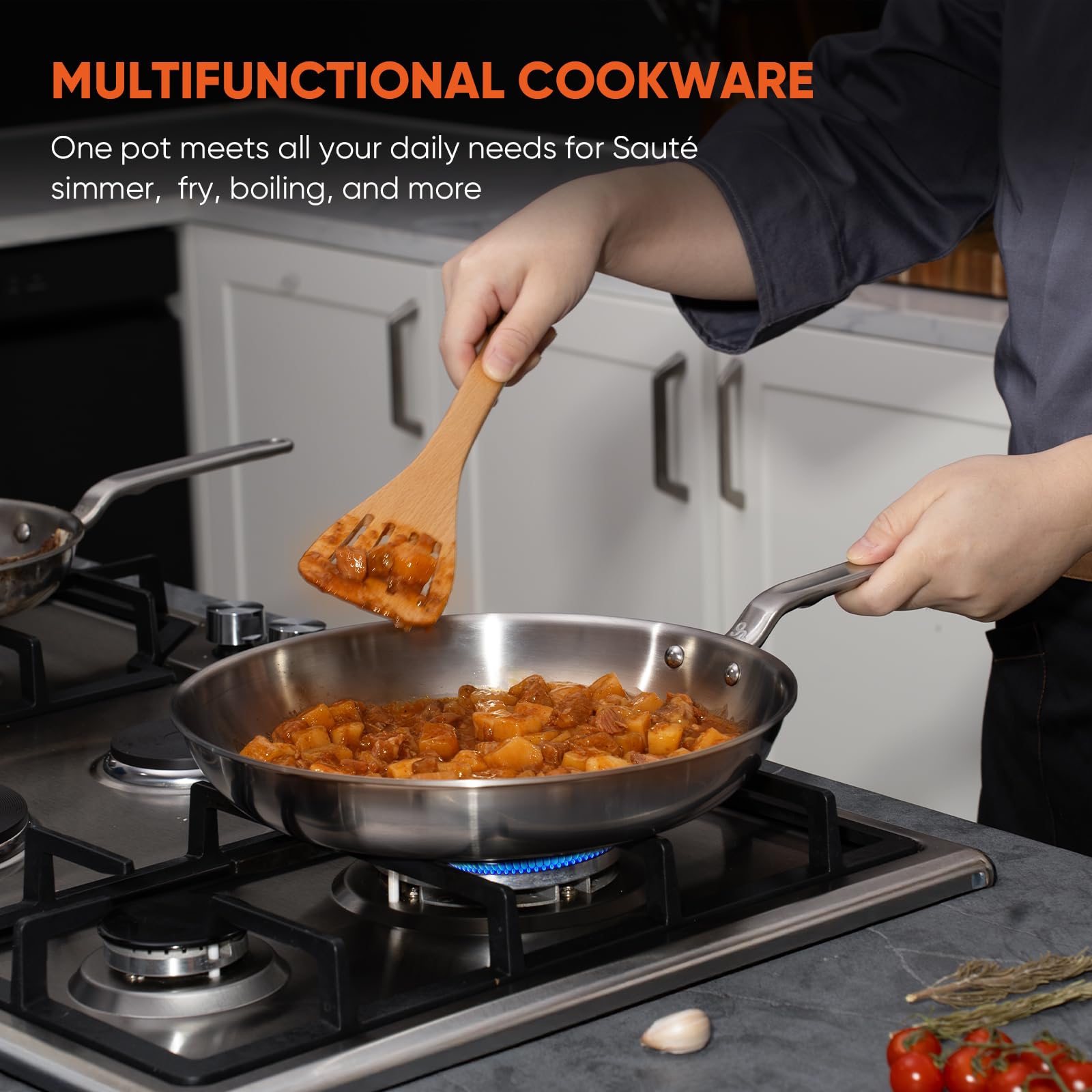 GlobeHome dishwasher-safe pan for easy cleanup after cooking sessions.