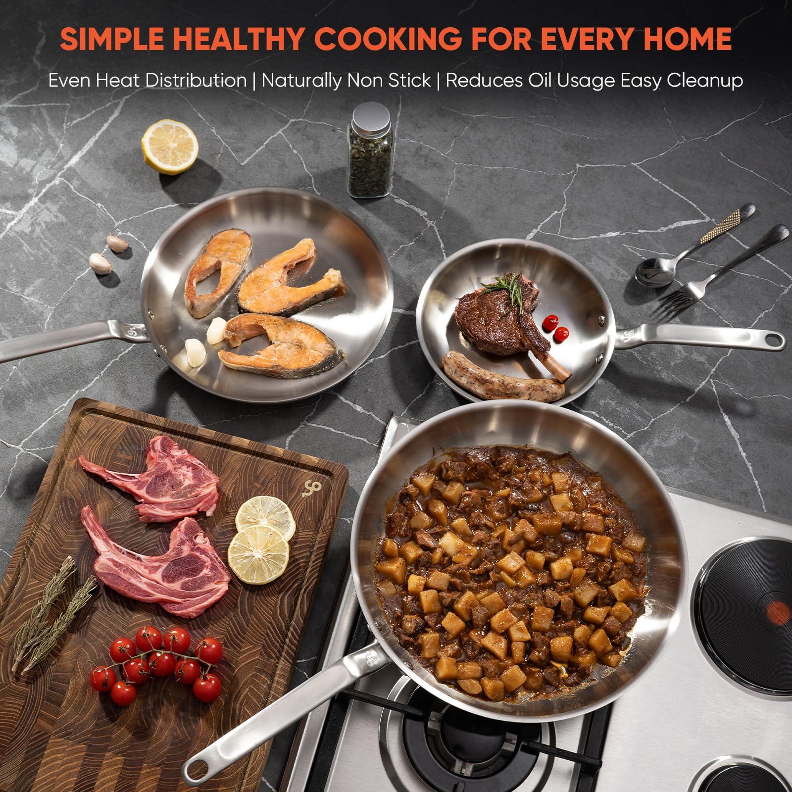 GlobeHome induction-ready base enables universal stove compatibility.