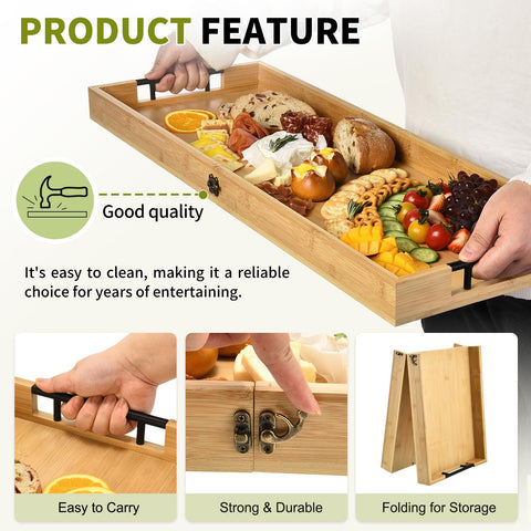 GLOKUUCA bamboo board with lid keeps foods fresh and organized.