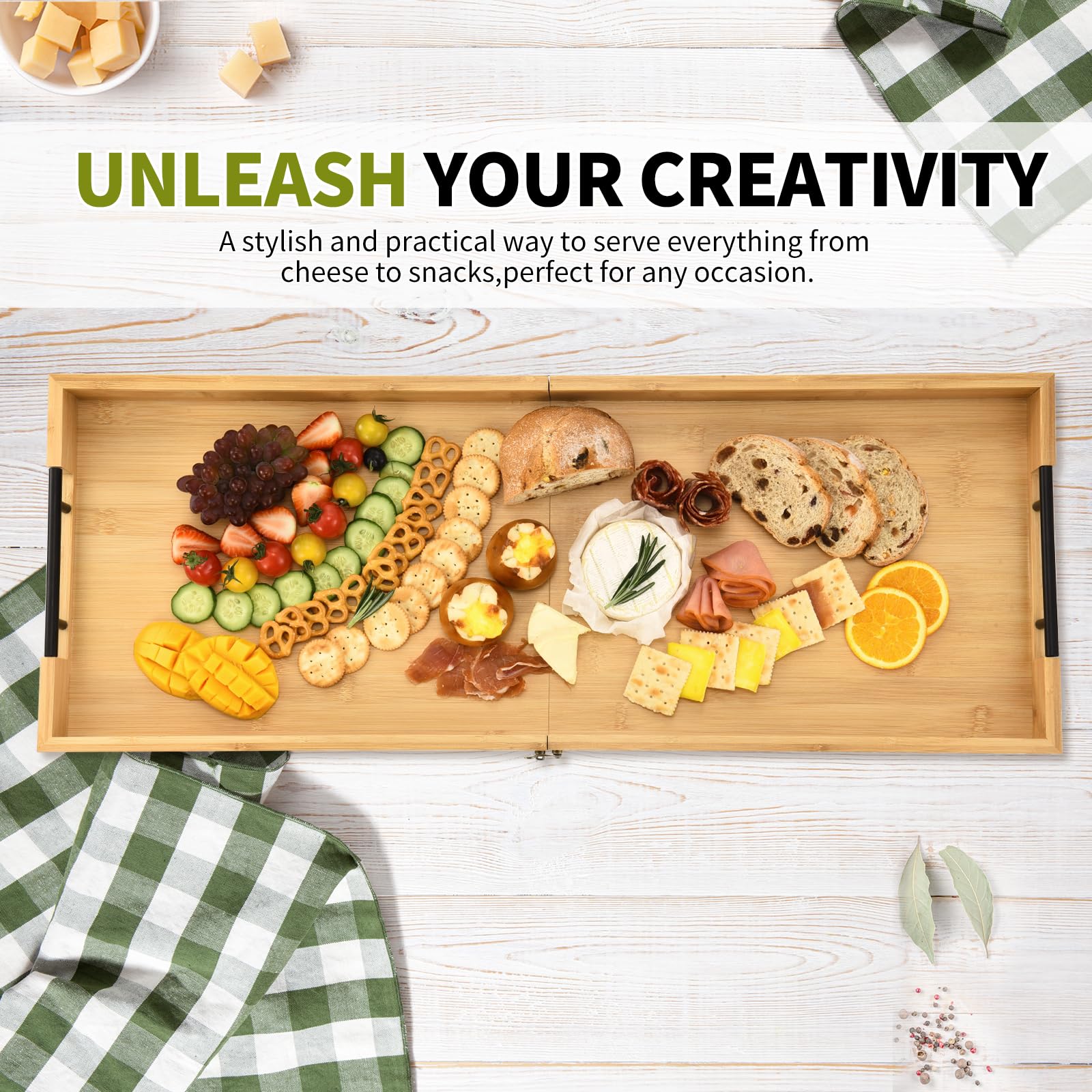 GLOKUUCA outdoor-friendly charcuterie platter for picnics and parties.