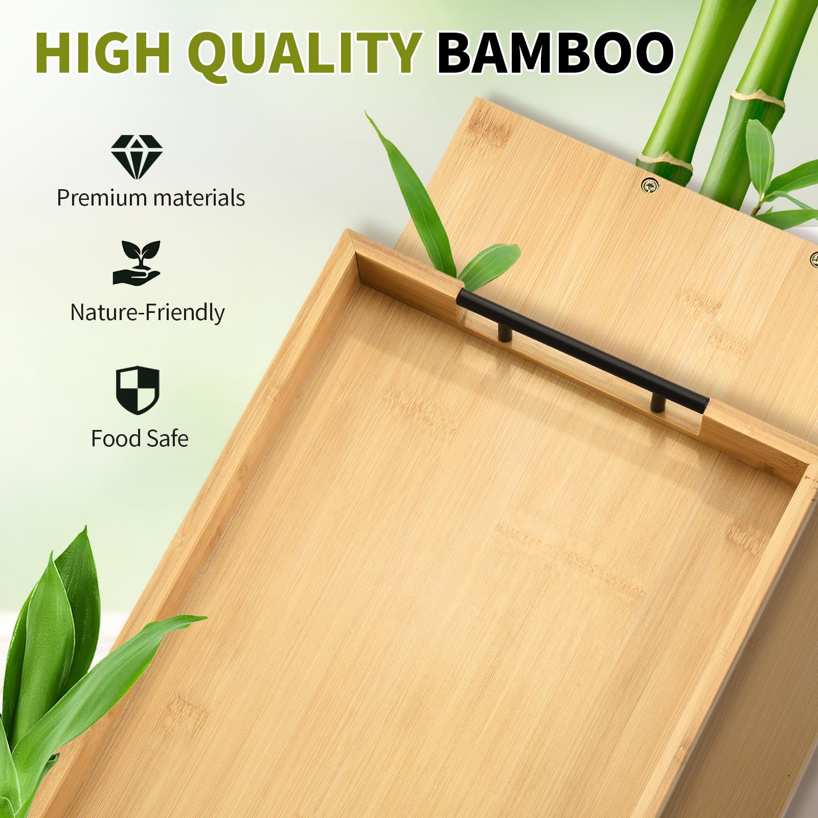 GLOKUUCA portable serving board offering a durable bamboo surface for meals.
