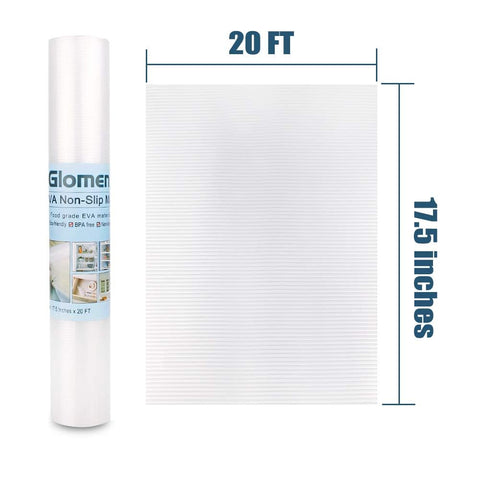 Glomen fridge liner 17.5-inch by 20-foot roll saves space.