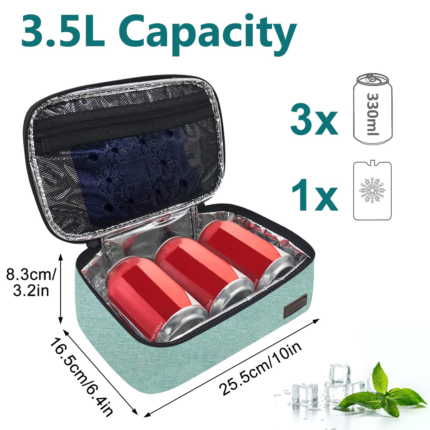 Gloppie Little Lunch Bag compact size makes carrying snacks easy