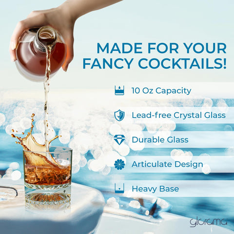 GLORAMA crystal-clear whiskey glass showcasing color and clarity
