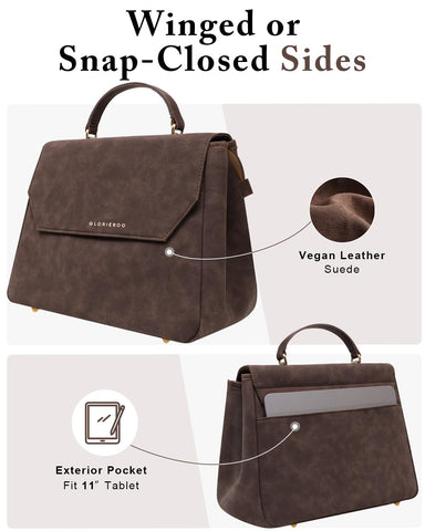 GLORIEROO adjustable strap lets you wear it as shoulder bag or crossbody.