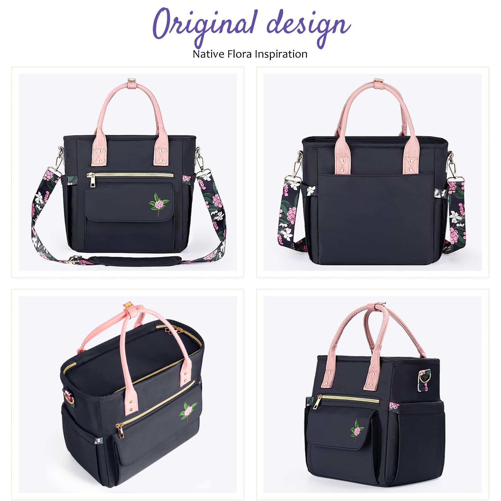 Glorieroo lunch bag Australian floral theme adds natural-inspired style