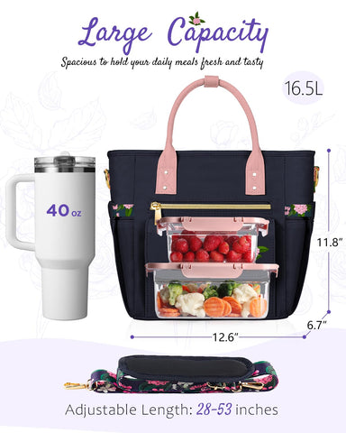 Glorieroo lunch bag front pocket for quick essentials access