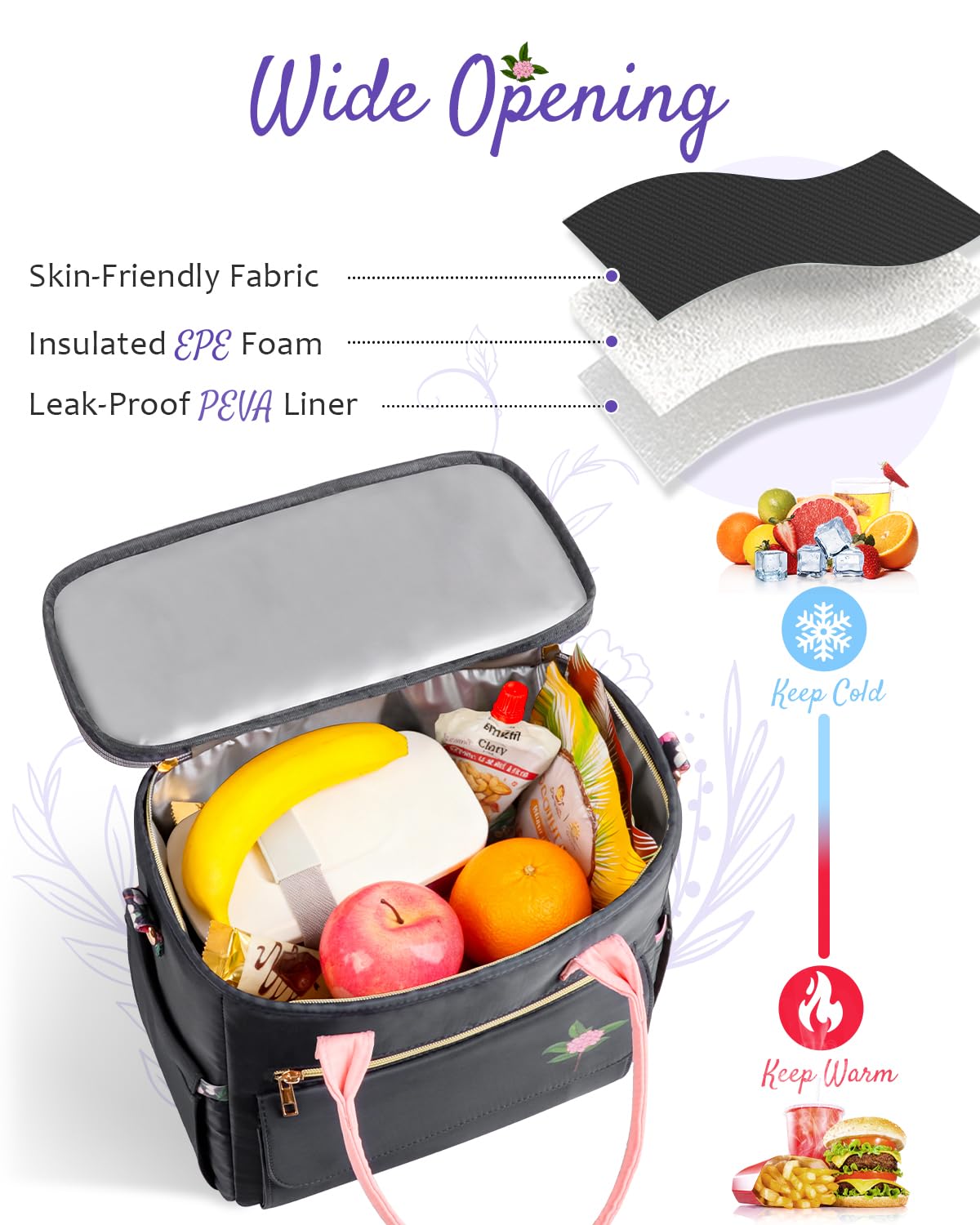 Glorieroo lunch bag removable strap offers versatile carry options