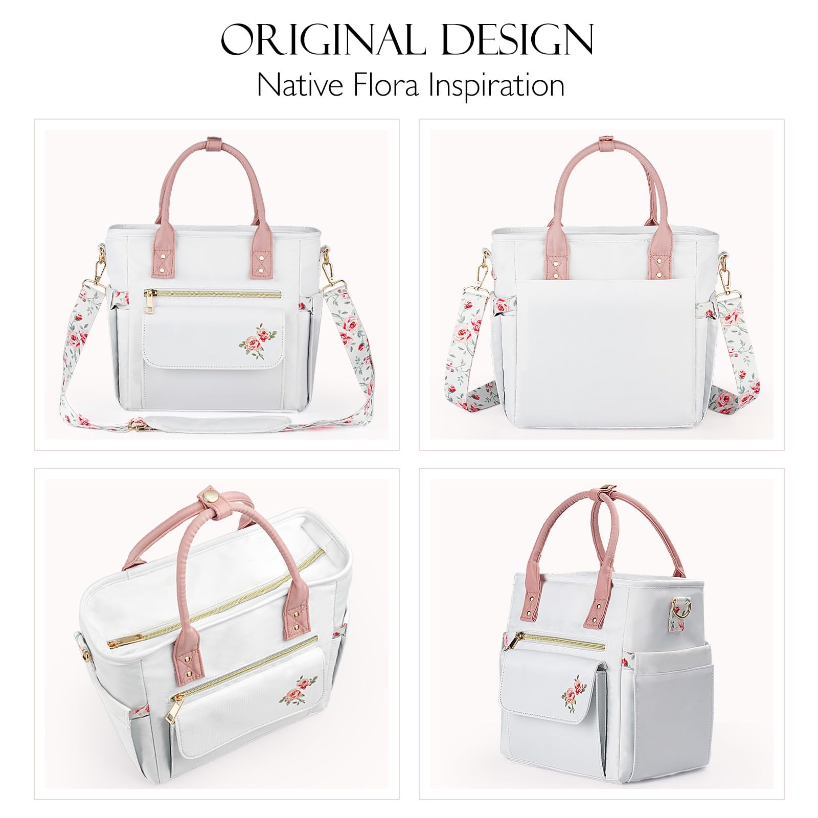 GLORIEROO deluxe flora lunch bag in workplace use