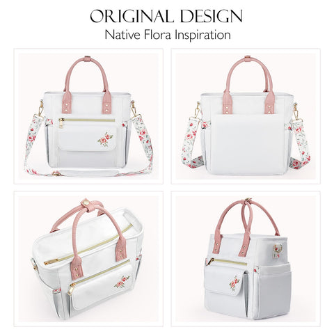 GLORIEROO deluxe flora lunch bag in workplace use