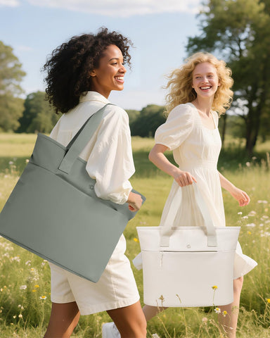 GLORIEROO tote color options—agave green add bold personal style.
