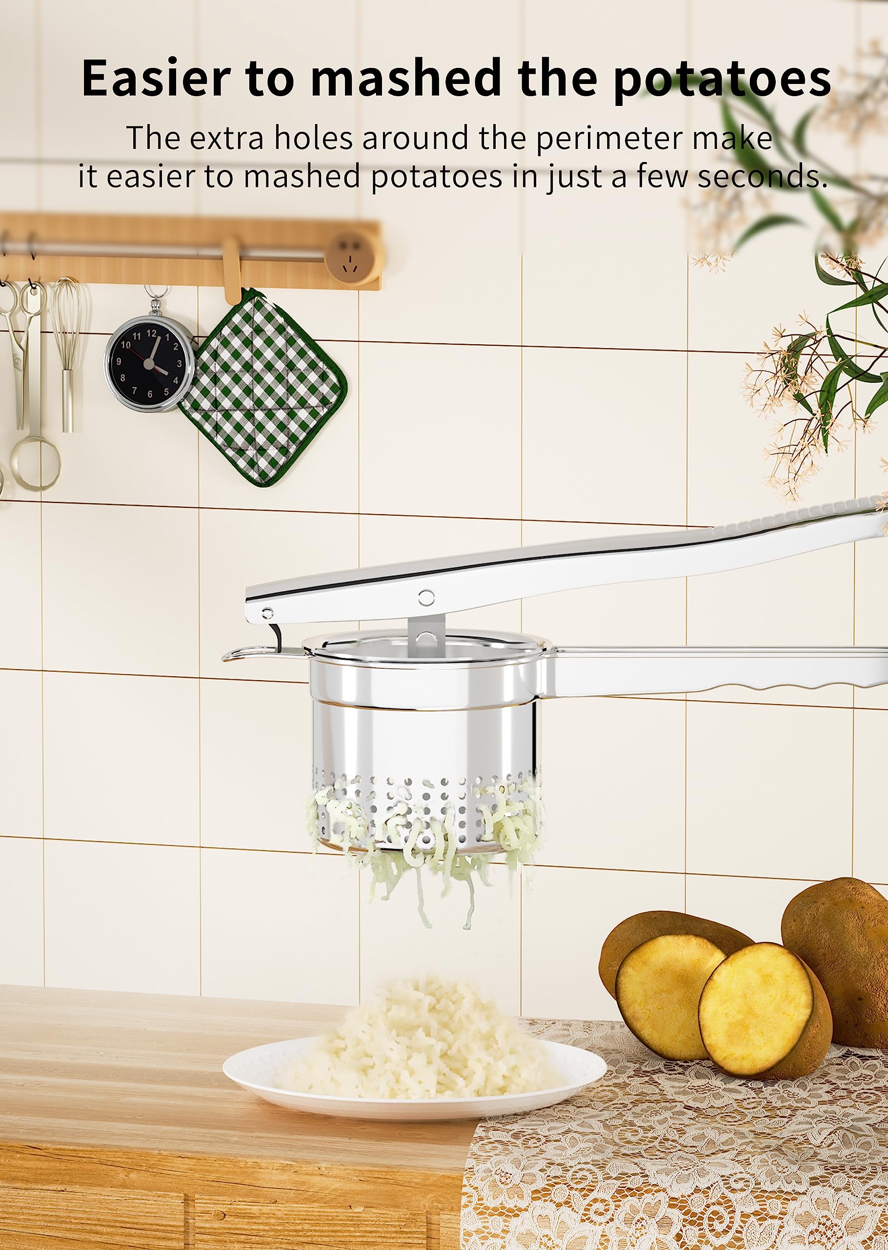 GloTika ergonomic handle design reduces fatigue during mashing