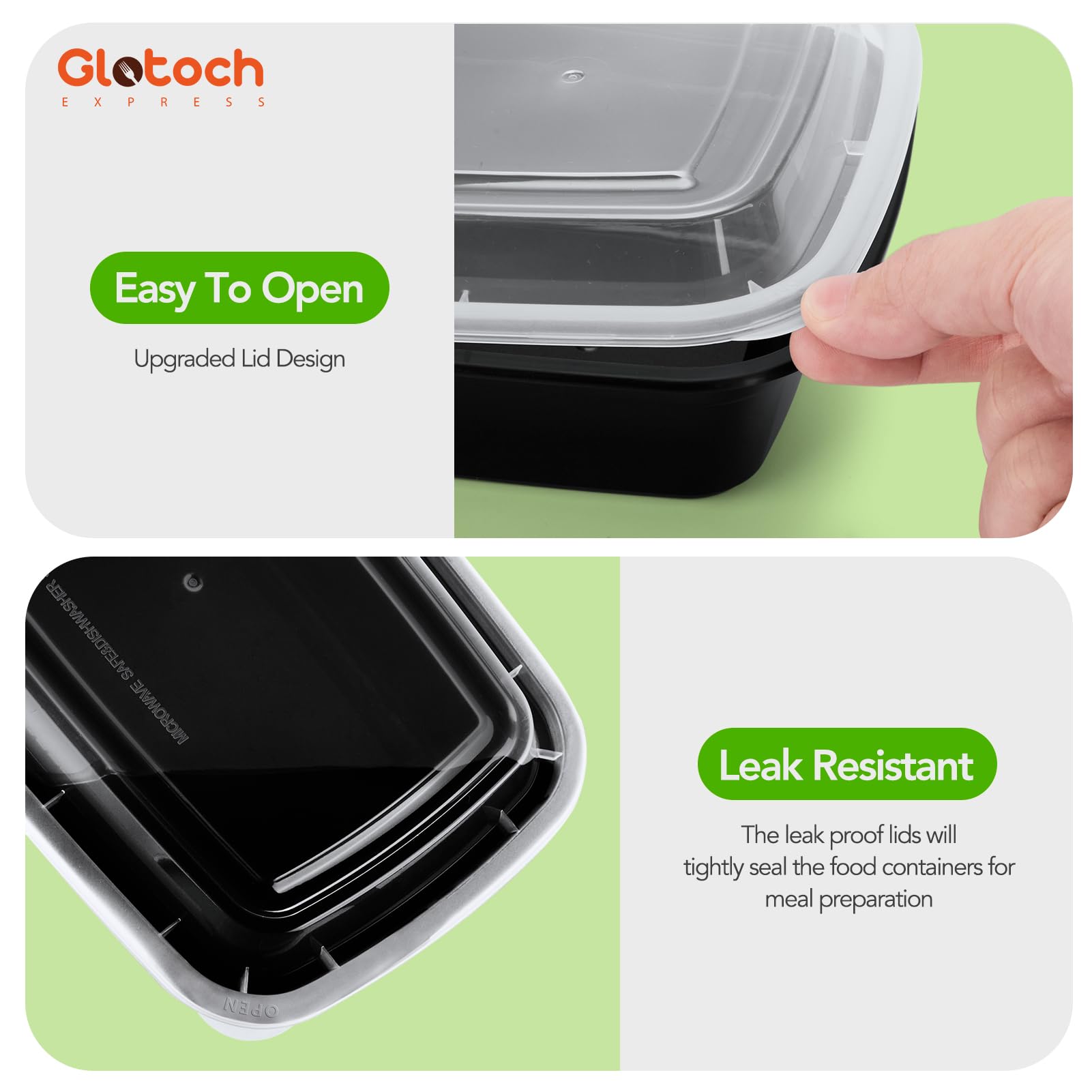 Glotoch Express 32oz dishwasher-safe container for easy cleanup