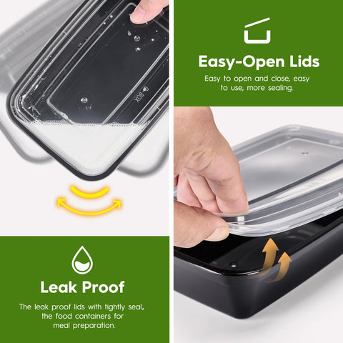 Glotoch Express microwave-safe container with lid off for reheating.