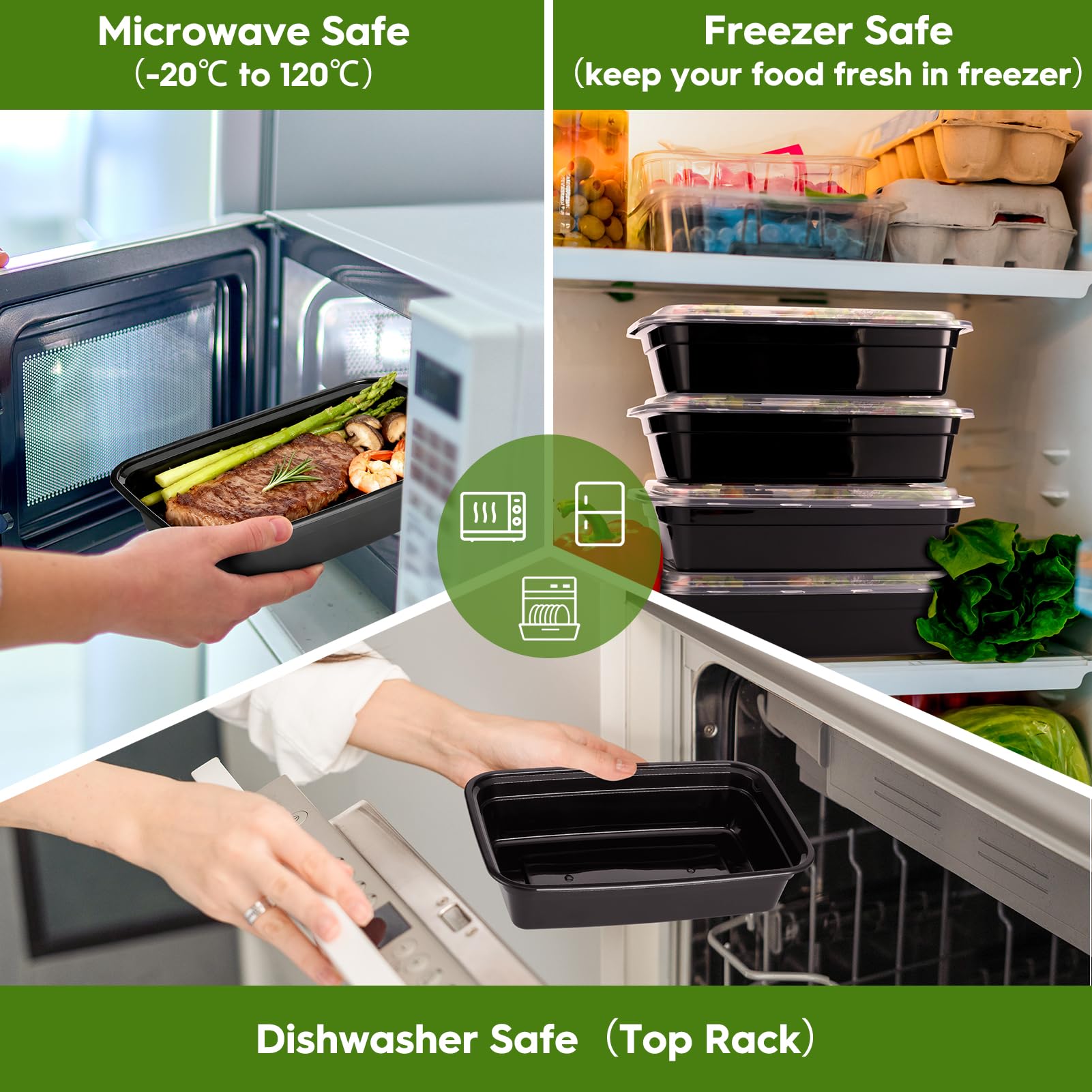 Glotoch Express space-saving stackable design for compact fridge storage.