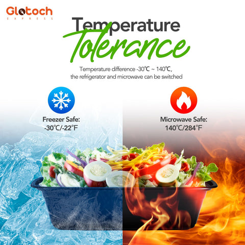 Glotoch Express stackable food storage keeps freezer organized.